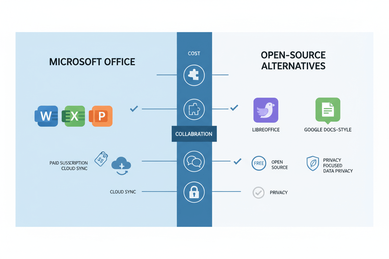 Compare Microsoft Office vs office alternatives