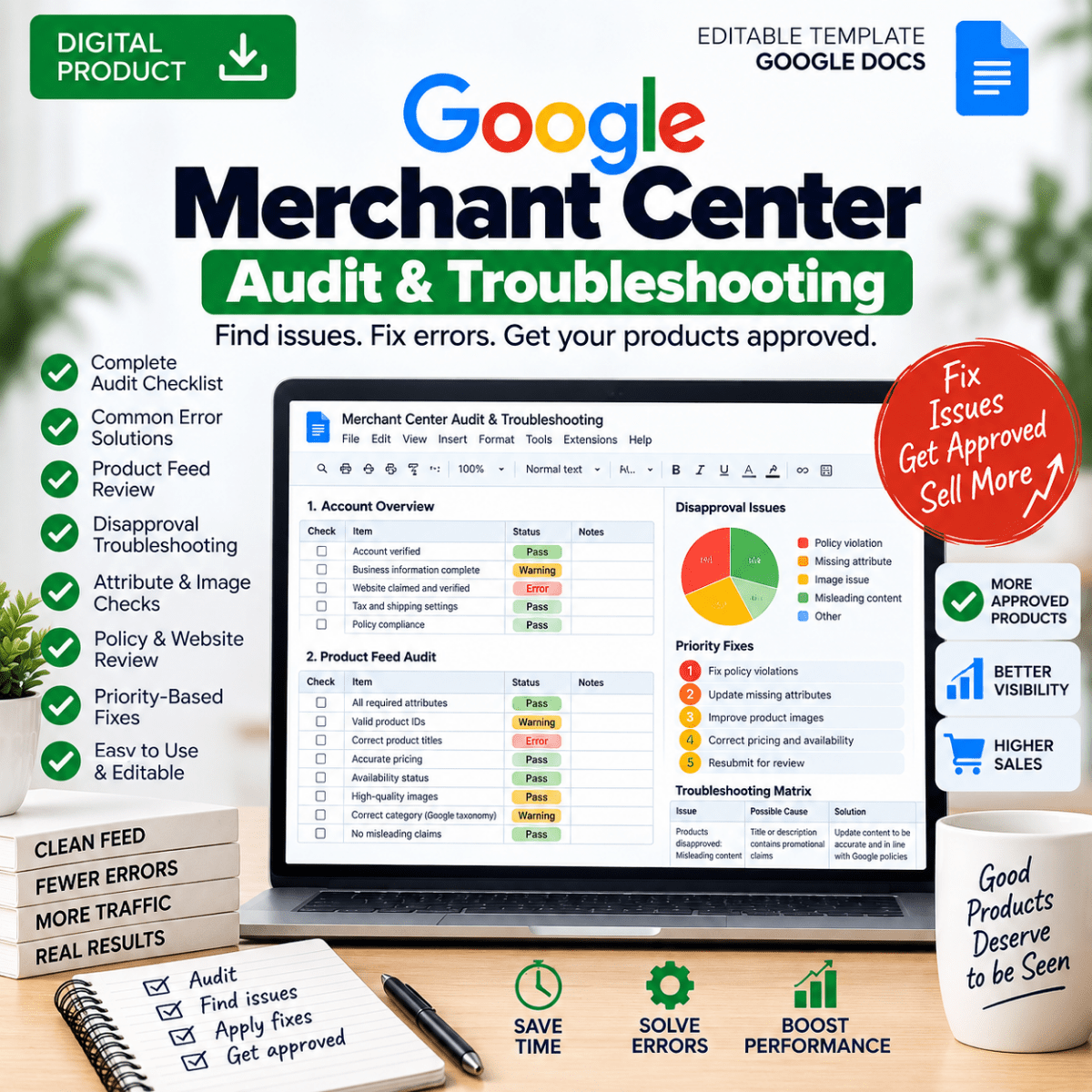 Find and troubleshoot common Google Merchant Center errors