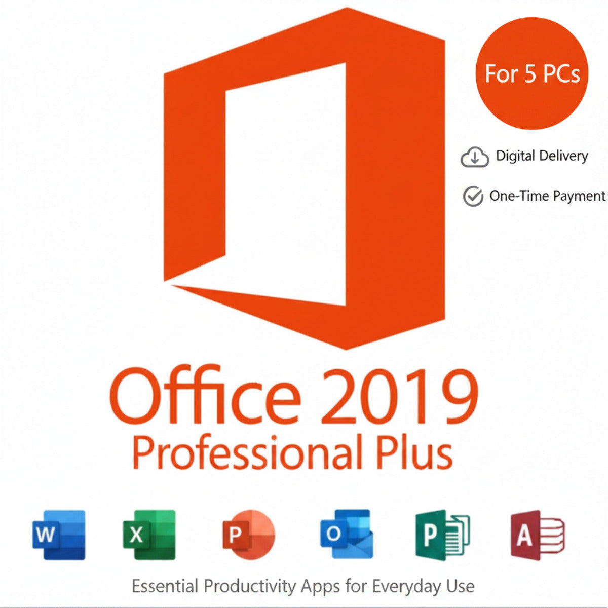 Office 2019 Professional Plus Digital License for 5 PCs