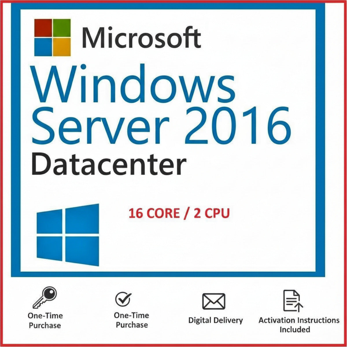 Windows Server 2016 DATACENTER/STANDARD 64 bit Digital License Key
