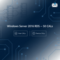 Windows Server 2016 RDS 50 User CALs or Device CALs Digital License
