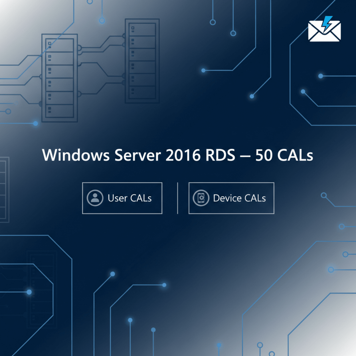 Windows Server 2016 RDS 50 User CALs or Device CALs Digital License