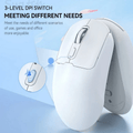 Ergonomic wireless Bluetooth gaming mouse with rechargeable battery and adjustable DPI for PC and laptop use